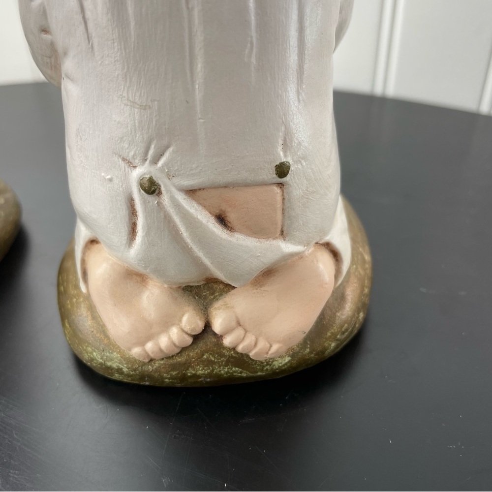Vintage 1977 Signed Hand painted Figurines Children Boy Girl‎ Kneeling Praying - Picture 11 of 16